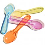 neon tasting spoons