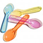 neon tasting spoons