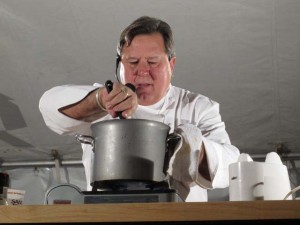 ...and here's poppa throwing down during Friday's tropical cooking demo.