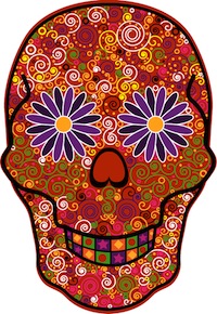 Day of the Dead Decorated Skull
