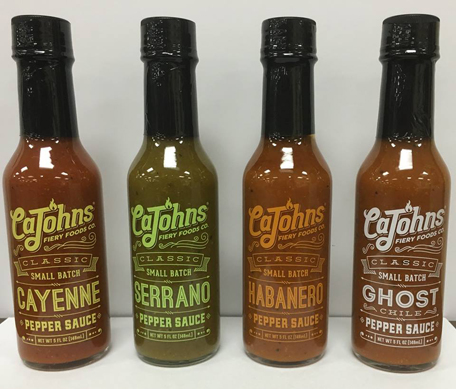 cajohn classic small batch hot sauces