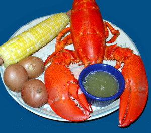 Lobster and Corn with Drawn Butter