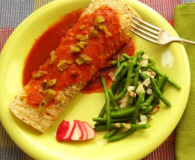 Green Chile Enchiladas - Burn Blog