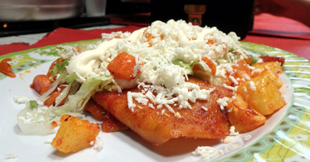 red enchiladas