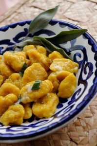 Gnocchi di Zucca (Pumpkin Gnocchi with Shavings of Smoked Ricotta and Sage Leaves) - Burn Blog