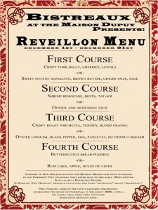 bistreaux reveillon menu