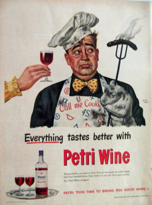 petri wine ad bbq 1949