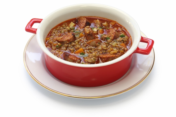 Spicy Lentil Stew with Killer Sausage - Burn Blog