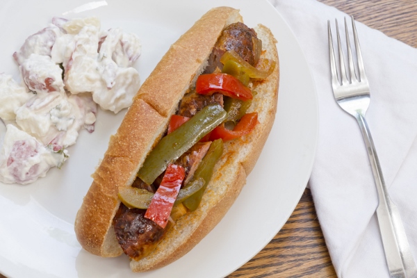 Italian Sausage Sandwiches with a Greek Twist - Burn Blog