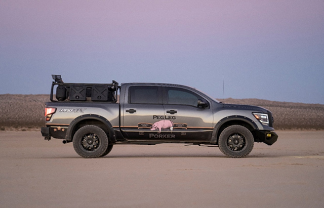 nissan pegleg porker titan in the desert