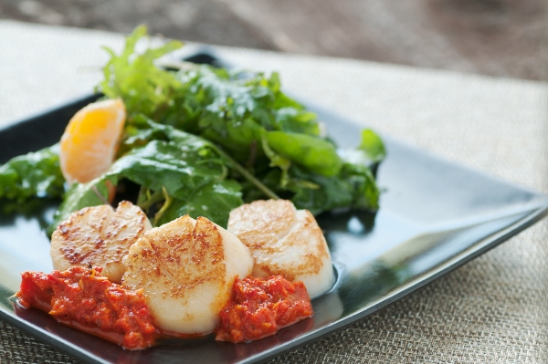 grilled scallops