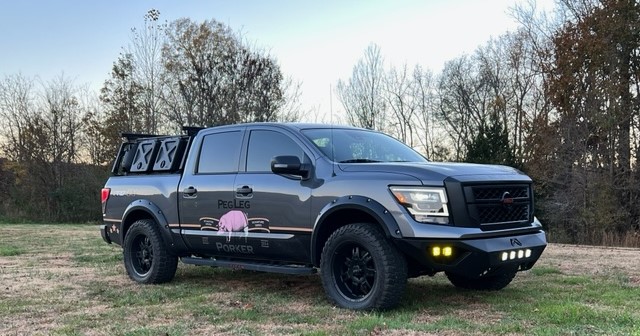 pegleg porker nissan titan bbq truck