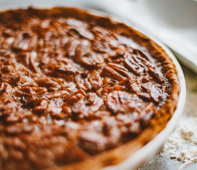 warm chocolate pecan pie