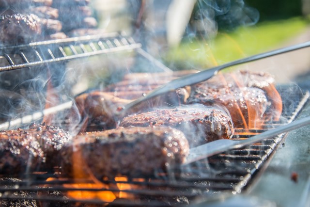 ribeye steak on grill