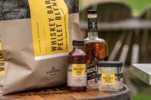 traeger grills whiskey pig products on table